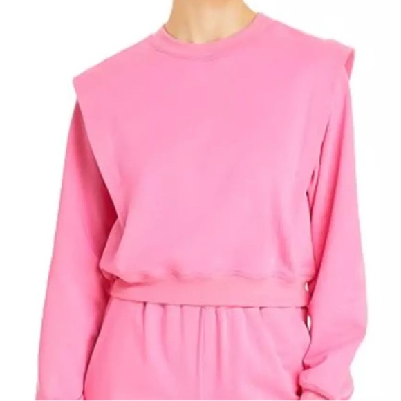 NWT [LINI] Gabby Long-Sleeve Crew Neck Pink Athletic Sweatshirt Top Women’s Sz S - Picture 2 of 9